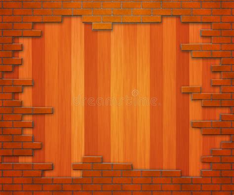 wooden brick wall stock illustration illustration  design