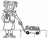 Scout Coloring Girl Pages Brownie Getcolorings sketch template