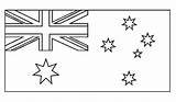 Flag Australian Coloring Colouring Template Pages Flags Australia Printable Color Choose Board sketch template