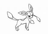 Pokemon Coloring Pages Glaceon Cartoon Go sketch template