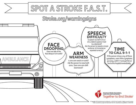 fast roadsign poster american stroke association