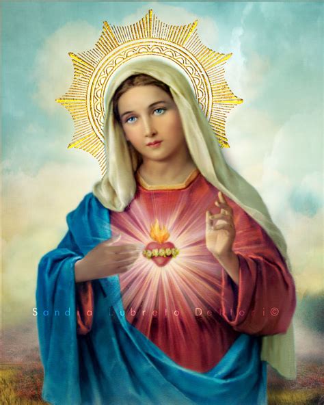 immaculate heart  mary virgin mary print  religious art