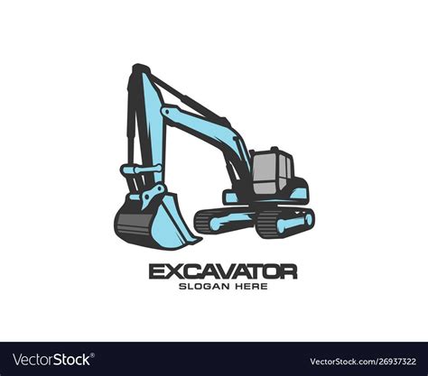 excavator logo handmade logo illustrations construction company