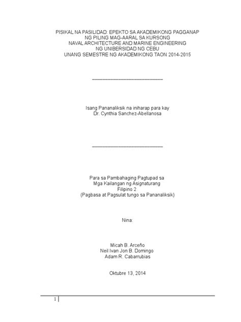 filipino  thesis