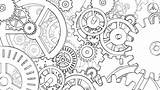 Gears Drawing Cogs Clock Coloring Steampunk Gear Drawings Mechanical Background Wheels Color Drawn Metal Hand Patterns Paintingvalley Pages Designlooter Cog sketch template