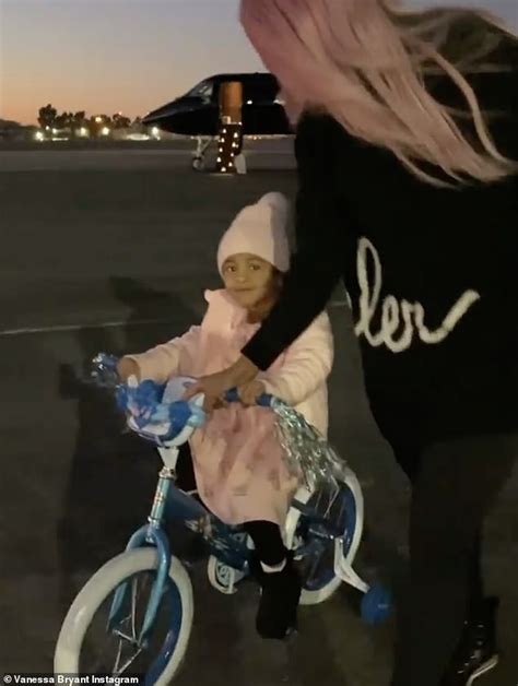 vanessa bryant shares sweet clip of daughter bianka four getting bike