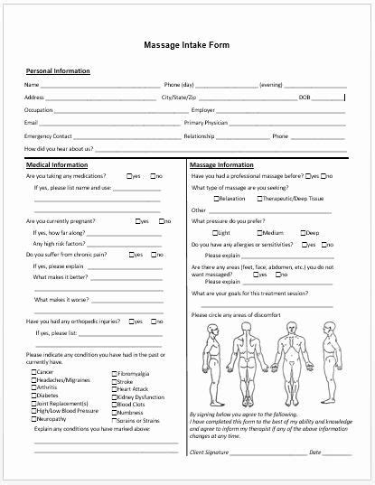 Physical Therapy Intake Form Template New Free And Able Intake Forms Etc
