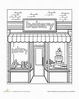 Colouring Chop Boulangerie Drawing sketch template