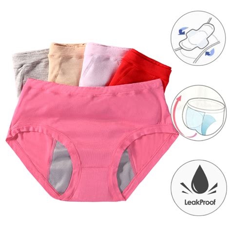 3x womens period panties leak proof cotton briefs menstrual underwear
