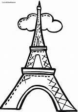 Eiffel Tower Drawing Coloring Kids Pages Torre Easy Draw Towers Cartoon Simple Para Clipart Colorear Dibujo Twin Step Paris Clip sketch template