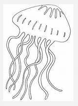 Coloring Jellyfish Sea Pages Under Stencils Giant Printable Kids Fish Template Ocean Color Outline Life Printables Mrprintables Animals Sheets Craft sketch template