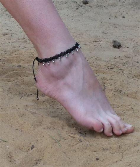 macrame anklet with beads feet bracelet gypsy anklet boho sterling