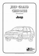 Coloring Cherokee Grand Jeep Pages Cool Print sketch template