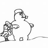 Frosty Snowman Coloring Karen Pages Cute Hellokids Playing Hocus Christmas sketch template