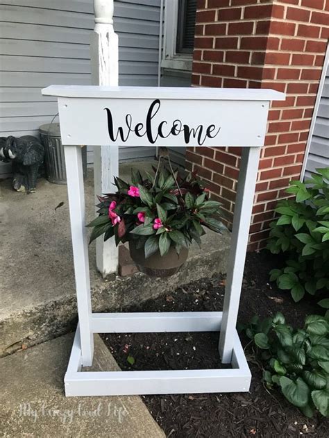 this cricut welcome sign is a great weekend project it s not too complicated and a diy plant