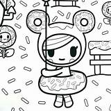 Tokidoki Pages Donutella Coloring Template sketch template