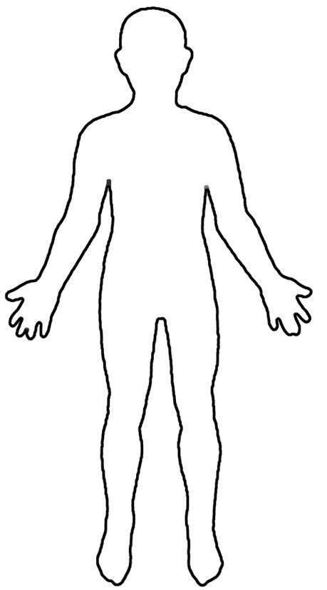 printable body outline jobspapacom body outline body template