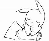 Pikachu Pokemon Pichu String Ausmalbilder Sleeping sketch template