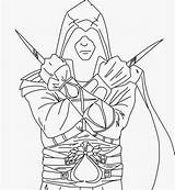 Assassin Ezio Desenhos Auditore Malvorlagen Colorir Zaman Pensador sketch template