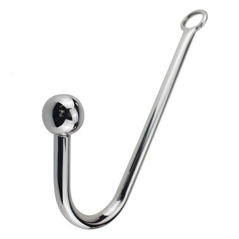 Big Size Stainless Steel Anal Hook With Ball Anal Prosate