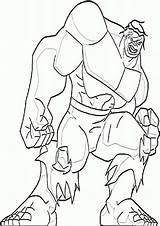 Coloring Hulk Coloringhome sketch template