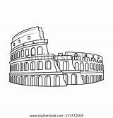 Roma Colosseum sketch template