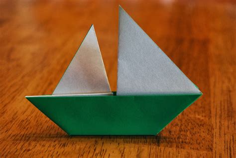 origami sailboat