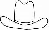 Hat Cowboy Coloring Outline Pages Color Hats Kids Print Printable Western Choose Board sketch template
