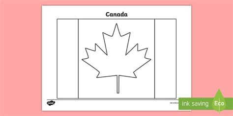 canada flag colouring page teaching resources twinkl