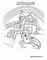 Applejack Ponyville Dash Gamesmylittlepony sketch template