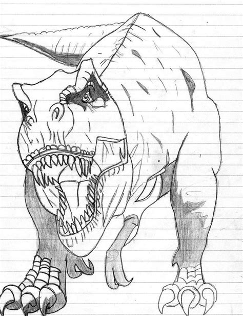 drawing   dinosaur   mouth open