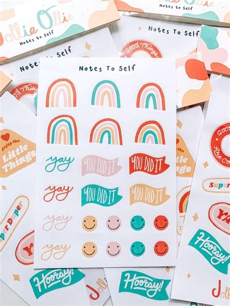 journal sticker pack set   stickers bullet journal etsy happy