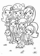 Strawberry Shortcake Coloring Pages Friends Sketch Girls Index Activity Paintingvalley sketch template