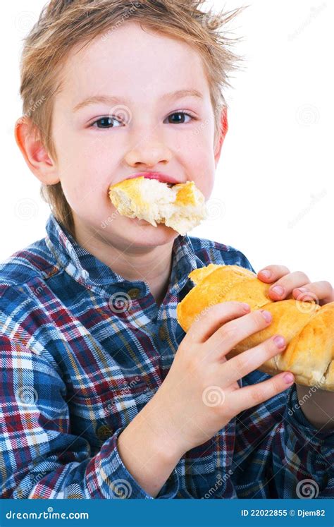 boy eating stock image image  childhood hungry energy