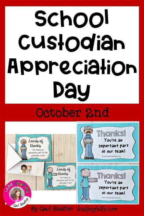 school custodian appreciation day october ndthanks leadjoyfully