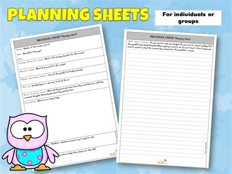 planning sheets printables