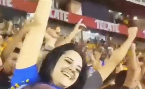 Female Soccer Fan Goes Viral After For Flashing The Entire Stadium