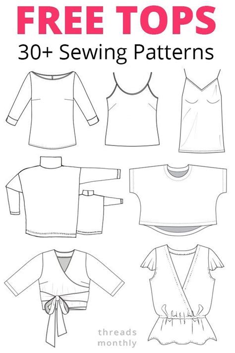 downloadable  sewing patterns  tops    shirt patterns