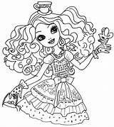 Ever After High Hatter Madeline Coloring Pages Getcolorings sketch template