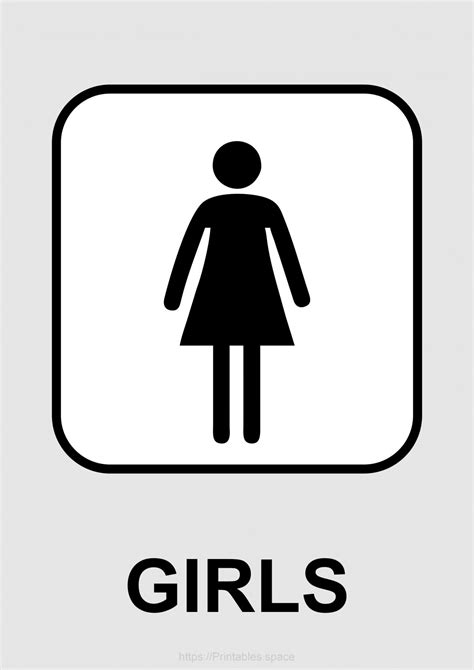girls toilet sign  printables