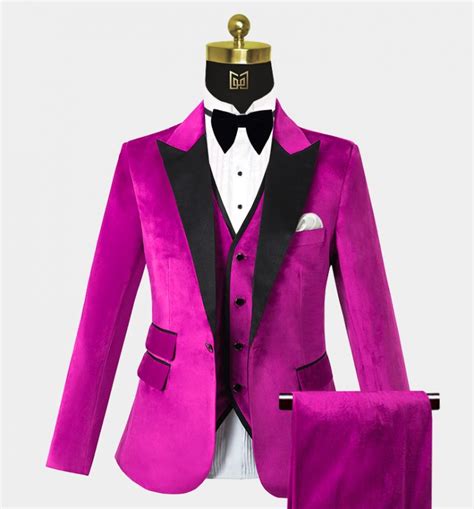 Pink Velvet Tuxedo 3 Piece Gentlemans Guru