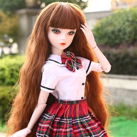 60cm original handmade bjd doll 1 3 fashion uniforms schoolgirl