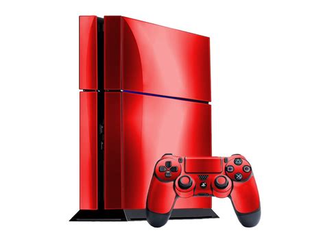 red chrome sony playstation  gaming console skin decal sony playstation mirror vinyl