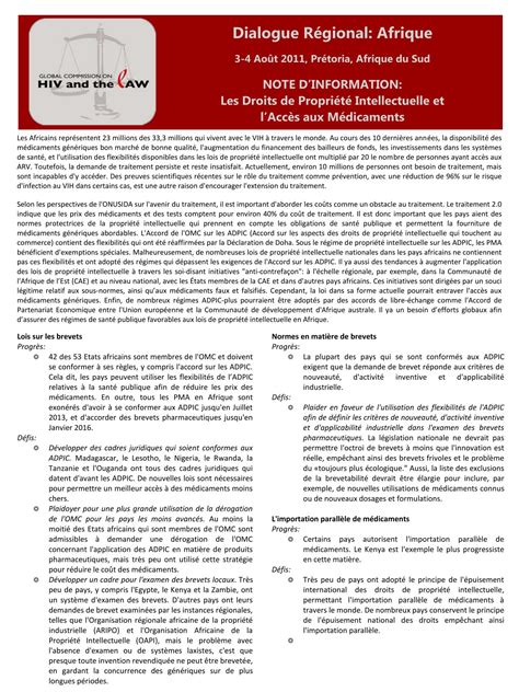 hiv and the law in africa factsheet intellectual property rights and access to medicines