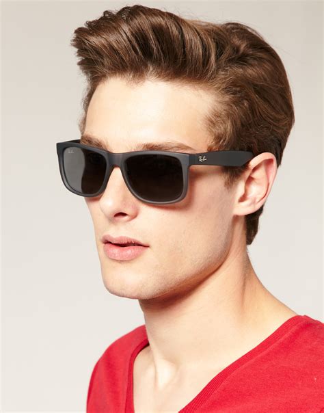 lyst ray ban wayfarer sunglasses  gray  men