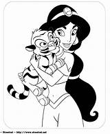 Coloring Jasmine Pages Disney Princess Baby Popular sketch template