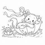 Coloring Cat Pages Printable Kids Cats Colouring Color Kitty Cute Kitten Kittens Katze Sheet Gratis Spring Little sketch template