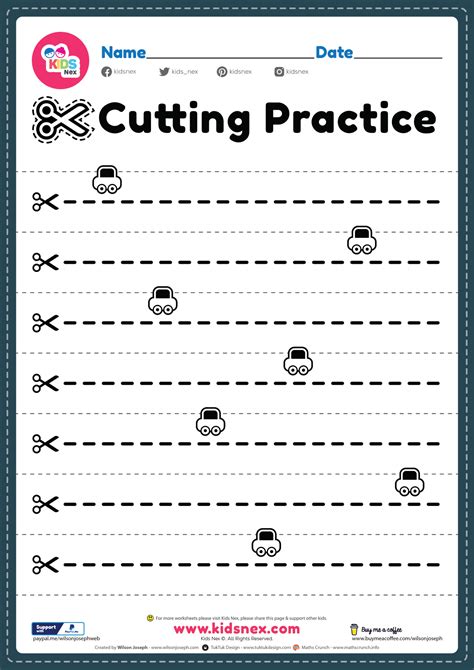 printable cutting activities  preschoolers