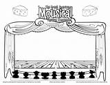 Stage Coloring Pages Theatre Drama Color Drawing Curtain Curtains Sketchite sketch template