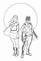 Supergirl Pages Lego Batgirl Coloring Template Drawing sketch template